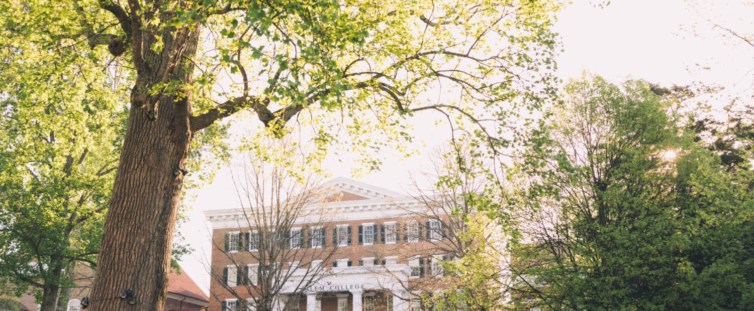 Salem College building surrounded by trees