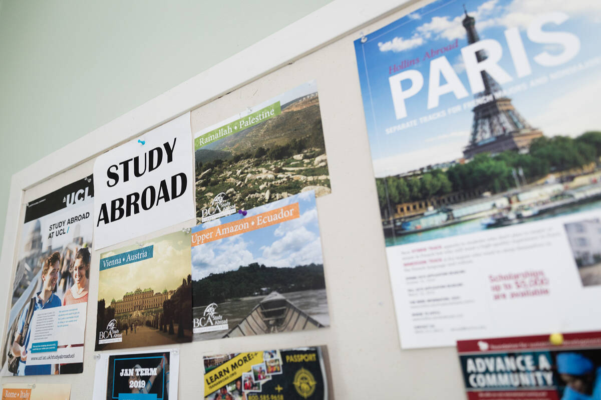 Salem College billboard promoting study away program